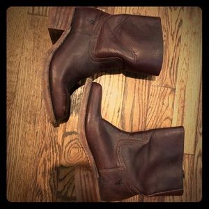 Leather ankle boots